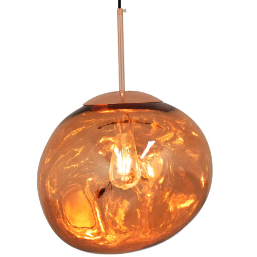 GloboStar® GLOBOSTAR® DIXAR 01465 Μοντέρνο Κρεμαστό Φωτιστικό Οροφής με Ντουί 1 x E27 AC 220-240V IP20 - Χάλκινο Φιμέ - Μ36 x Π36 x Υ45cm