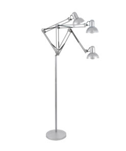 GLOBOSTAR® AUDREY 01469 Vintage Επιδαπέδιο Φωτιστικό με Ντουί 1 x E27 AC 220-240V IP20 - Ασημί - Μ15 x Π15 x Υ190cm 14 01469 4