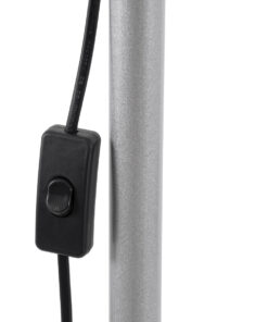 GLOBOSTAR® AUDREY 01469 Vintage Επιδαπέδιο Φωτιστικό με Ντουί 1 x E27 AC 220-240V IP20 - Ασημί - Μ15 x Π15 x Υ190cm 19 01469 9