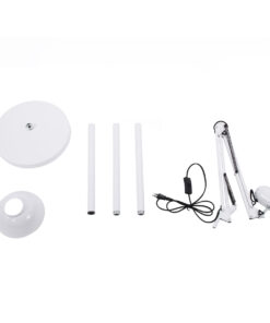 GLOBOSTAR® AUDREY 01471 Vintage Επιδαπέδιο Φωτιστικό με Ντουί 1 x E27 AC 220-240V IP20 - Λευκό - Μ15 x Π15 x Υ190cm 21 01471 11