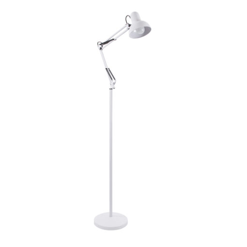 GloboStar® GLOBOSTAR® AUDREY 01471 Vintage Επιδαπέδιο Φωτιστικό με Ντουί 1 x E27 AC 220-240V IP20 - Λευκό - Μ15 x Π15 x Υ190cm
