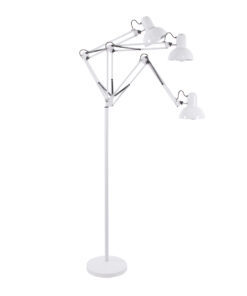 GLOBOSTAR® AUDREY 01471 Vintage Επιδαπέδιο Φωτιστικό με Ντουί 1 x E27 AC 220-240V IP20 - Λευκό - Μ15 x Π15 x Υ190cm 14 01471 4