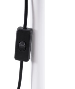 GLOBOSTAR® AUDREY 01471 Vintage Επιδαπέδιο Φωτιστικό με Ντουί 1 x E27 AC 220-240V IP20 - Λευκό - Μ15 x Π15 x Υ190cm 19 01471 9