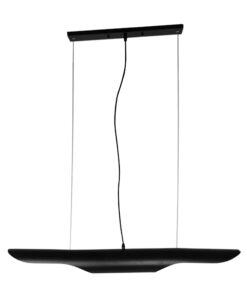 GloboStar® GLOBOSTAR® ESTERINA 01473 Μοντέρνο Κρεμαστό Φωτιστικό Οροφής με Ντουί 2 x E27 AC 220-240V IP20 - Μαύρο & Χρυσό - Μ100 x Π10 x Y10cm