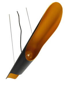 GLOBOSTAR® ESTERINA 01473 Μοντέρνο Κρεμαστό Φωτιστικό Οροφής με Ντουί 2 x E27 AC 220-240V IP20 - Μαύρο & Χρυσό - Μ100 x Π10 x Y10cm 9 01473 5