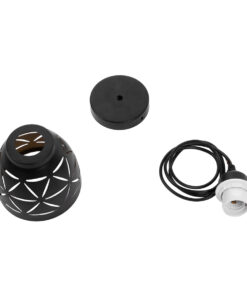 GLOBOSTAR® COOLIE 01475 Μοντέρνο Κρεμαστό Φωτιστικό Οροφής με Ντουί 1 x E27 AC 220-240V IP20 - Μαύρο & Χρυσό - Μ13 x Π13 x Υ14cm 19 01475 10