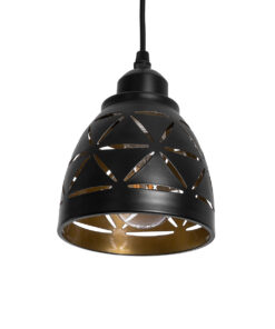 GLOBOSTAR® COOLIE 01475 Μοντέρνο Κρεμαστό Φωτιστικό Οροφής με Ντουί 1 x E27 AC 220-240V IP20 - Μαύρο & Χρυσό - Μ13 x Π13 x Υ14cm 15 01475 6