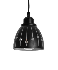 GloboStar® GLOBOSTAR® COOLIE 01476 Μοντέρνο Κρεμαστό Φωτιστικό Οροφής με Ντουί 1 x E27 AC 220-240V IP20 - Μαύρο & Ασημί - Μ12.5 x Π12.5 x Υ11.5cm