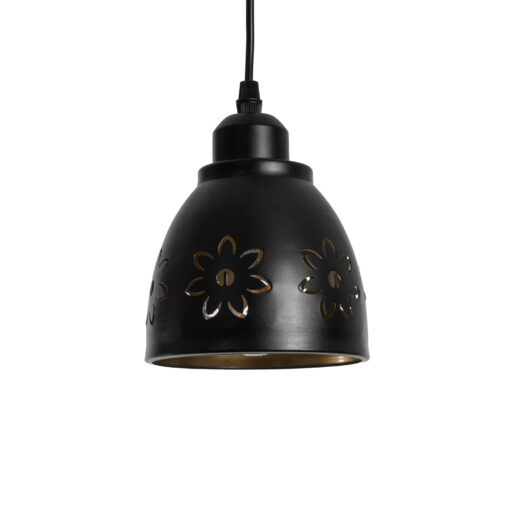 GloboStar® GLOBOSTAR® COOLIE 01479 Μοντέρνο Κρεμαστό Φωτιστικό Οροφής με Ντουί 1 x E27 AC 220-240V IP20 - Μαύρο & Χρυσό - Μ12.5 x Π12.5 x Υ11.5cm