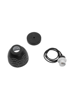 GLOBOSTAR® COOLIE 01482 Μοντέρνο Κρεμαστό Φωτιστικό Οροφής με Ντουί 1 x E27 AC 220-240V IP20 - Μαύρο & Ασημί - Μ12.5 x Π12.5 x Υ11.5cm 19 01482 10