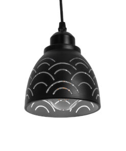 GLOBOSTAR® COOLIE 01482 Μοντέρνο Κρεμαστό Φωτιστικό Οροφής με Ντουί 1 x E27 AC 220-240V IP20 - Μαύρο & Ασημί - Μ12.5 x Π12.5 x Υ11.5cm 15 01482 6