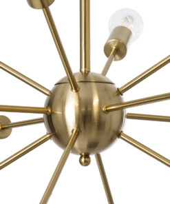 GLOBOSTAR® MILANO 01485 Μοντέρνο Κρεμαστό Φωτιστικό Οροφής με Ντουί 12 x E27 AC 220-240V IP20 - Χρυσό - Μ80 x Π80 x Υ80cm 15 01485 6