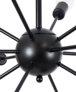 GLOBOSTAR® MILANO 01486 Μοντέρνο Κρεμαστό Φωτιστικό Οροφής με Ντουί 12 x E27 AC 220-240V IP20 - Μαύρο - Μ80 x Π80 x Υ80cm 13 01486 6