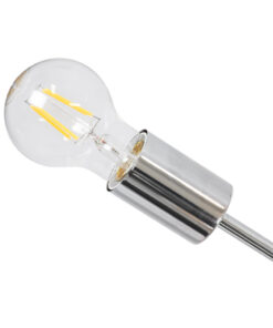 GLOBOSTAR® MILANO 01487 Μοντέρνο Κρεμαστό Φωτιστικό Οροφής με Ντουί 12 x E27 AC 220-240V IP20 - Ασημί - Μ80 x Π80 x Υ80cm 15 01487 7