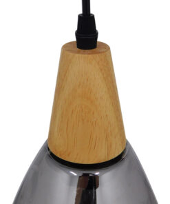 GLOBOSTAR® NOAH 01489 Μοντέρνο Κρεμαστό Φωτιστικό Οροφής με Ντουί 1 x E27 AC 220-240V IP20 - Γκρι & Μπεζ - Μ16 x Π16 x Υ30cm 13 01489 7