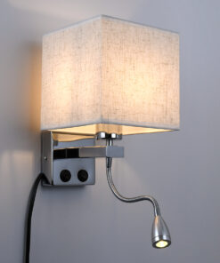 Alternative view of GLOBOSTAR® ELEGANT 01495 Μοντέρνο Φωτιστικό Τοίχου - Απλίκα Ξενοδοχείου Reading Light με Ντουί 1 x E27 LED 3W 360lm 36° AC 220-240V IP20 Θερμό Λευκό 2700K - Bridgelux COB Chip - Χρώμιο & Λευκό - Μ17 x Π21 x Υ43cm - 2 Χρόνια Εγγύηση