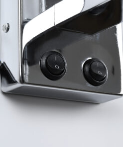 GLOBOSTAR® ELEGANT 01495 Μοντέρνο Φωτιστικό Τοίχου - Απλίκα Ξενοδοχείου Reading Light με Ντουί 1 x E27 LED 3W 360lm 36° AC 220-240V IP20 Θερμό Λευκό 2700K - Bridgelux COB Chip - Χρώμιο & Λευκό - Μ17 x Π21 x Υ43cm - 2 Χρόνια Εγγύηση 15 01495 6