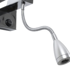 GLOBOSTAR® ELEGANT 01495 Μοντέρνο Φωτιστικό Τοίχου - Απλίκα Ξενοδοχείου Reading Light με Ντουί 1 x E27 LED 3W 360lm 36° AC 220-240V IP20 Θερμό Λευκό 2700K - Bridgelux COB Chip - Χρώμιο & Λευκό - Μ17 x Π21 x Υ43cm - 2 Χρόνια Εγγύηση 17 01495 8