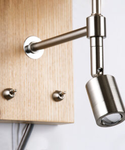 GLOBOSTAR® ELEGANT 01496 Μοντέρνο Φωτιστικό Τοίχου - Απλίκα Ξενοδοχείου Reading Light με Ντουί 1 x E27 LED 3W 360lm 36° AC 220-240V IP20 Θερμό Λευκό 2700K - Bridgelux COB Chip - Λευκό & Μπεζ - Μ18 x Π24 x Υ29cm - 2 Χρόνια Εγγύηση 16 01496 7