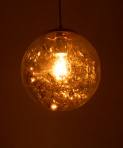 Alternative view of GLOBOSTAR® HARPER 01511 Μοντέρνο Κρεμαστό Φωτιστικό Οροφής με Ντουί 1 x E27 AC 220-240V IP20 - Διάφανο & Χάλκινο - Μ25 x Π25 x Υ30cm