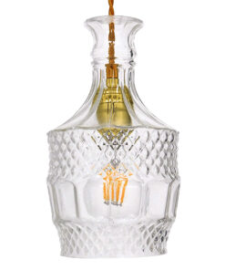 GLOBOSTAR® WHISKEY 01513 Vintage Κρεμαστό Φωτιστικό Οροφής με Ντουί 1 x E27 AC 220-240V IP20 - Διάφανο - Μ13 x Π13 x Υ22cm 11 01513 5