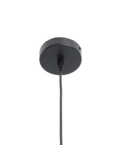 GLOBOSTAR® BRONX 01517 Μοντέρνο Κρεμαστό Φωτιστικό Οροφής με Ντουί 1 x E27 AC 220-240V IP20 - Μαύρο & Μπεζ - Μ35 x Π35 x Υ50cm 22 01517 10