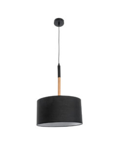 GLOBOSTAR® BRONX 01517 Μοντέρνο Κρεμαστό Φωτιστικό Οροφής με Ντουί 1 x E27 AC 220-240V IP20 - Μαύρο & Μπεζ - Μ35 x Π35 x Υ50cm 16 01517 4