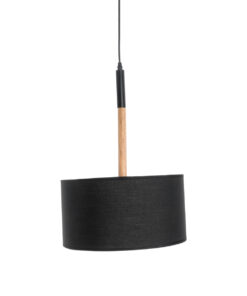 GLOBOSTAR® BRONX 01517 Μοντέρνο Κρεμαστό Φωτιστικό Οροφής με Ντουί 1 x E27 AC 220-240V IP20 - Μαύρο & Μπεζ - Μ35 x Π35 x Υ50cm 17 01517 5