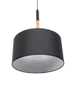 GLOBOSTAR® BRONX 01517 Μοντέρνο Κρεμαστό Φωτιστικό Οροφής με Ντουί 1 x E27 AC 220-240V IP20 - Μαύρο & Μπεζ - Μ35 x Π35 x Υ50cm 18 01517 6