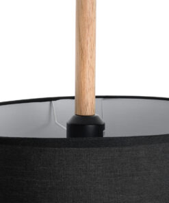 GLOBOSTAR® BRONX 01517 Μοντέρνο Κρεμαστό Φωτιστικό Οροφής με Ντουί 1 x E27 AC 220-240V IP20 - Μαύρο & Μπεζ - Μ35 x Π35 x Υ50cm 21 01517 9