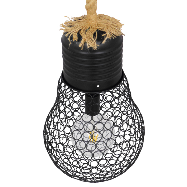 GLOBOSTAR® URBAN 01522 Vintage Κρεμαστό Φωτιστικό Οροφής με Ντουί 1 x E27 AC 220-240V IP20 - Μαύρο & Μπεζ - Μ28 x Π28 x Υ40cm 5 GLOBOSTAR® URBAN 01522 Vintage Κρεμαστό Φωτιστικό Οροφής με Ντουί 1 x E27 AC 220-240V IP20 - Μαύρο & Μπεζ - Μ28 x Π28 x Υ40cm - Image 3