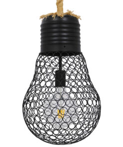 GLOBOSTAR® URBAN 01522 Vintage Κρεμαστό Φωτιστικό Οροφής με Ντουί 1 x E27 AC 220-240V IP20 - Μαύρο & Μπεζ - Μ28 x Π28 x Υ40cm 12 01522 5