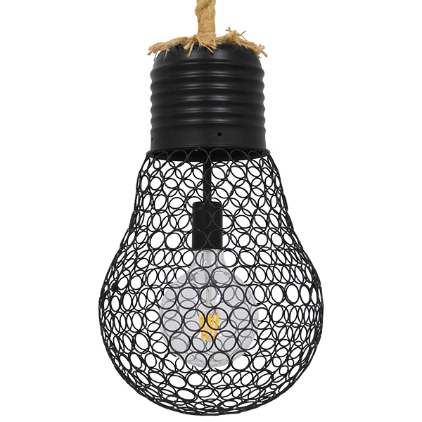 GLOBOSTAR® URBAN 01522 Vintage Κρεμαστό Φωτιστικό Οροφής με Ντουί 1 x E27 AC 220-240V IP20 - Μαύρο & Μπεζ - Μ28 x Π28 x Υ40cm 6 GLOBOSTAR® URBAN 01522 Vintage Κρεμαστό Φωτιστικό Οροφής με Ντουί 1 x E27 AC 220-240V IP20 - Μαύρο & Μπεζ - Μ28 x Π28 x Υ40cm - Image 4