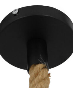 GLOBOSTAR® URBAN 01522 Vintage Κρεμαστό Φωτιστικό Οροφής με Ντουί 1 x E27 AC 220-240V IP20 - Μαύρο & Μπεζ - Μ28 x Π28 x Υ40cm 14 01522 7