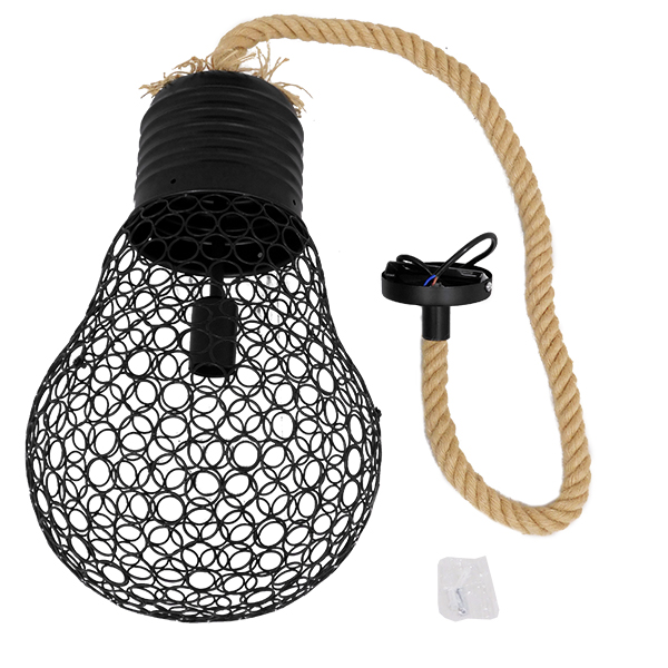 GLOBOSTAR® URBAN 01522 Vintage Κρεμαστό Φωτιστικό Οροφής με Ντουί 1 x E27 AC 220-240V IP20 - Μαύρο & Μπεζ - Μ28 x Π28 x Υ40cm 9 GLOBOSTAR® URBAN 01522 Vintage Κρεμαστό Φωτιστικό Οροφής με Ντουί 1 x E27 AC 220-240V IP20 - Μαύρο & Μπεζ - Μ28 x Π28 x Υ40cm - Image 7