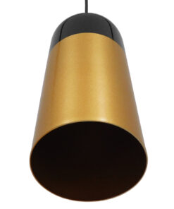 GLOBOSTAR® PALAZZO 01523 Μοντέρνο Κρεμαστό Φωτιστικό Οροφής με Ντουί 1 x E27 AC 220-240V IP20 - Μαύρο & Χρυσό - Μ14 x Π14 x Υ34cm 15 01523 5