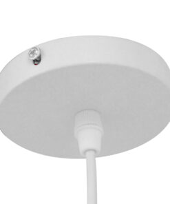 GLOBOSTAR® PALAZZO 01524 Μοντέρνο Κρεμαστό Φωτιστικό Οροφής με Ντουί 1 x E27 AC 220-240V IP20 - Λευκό & Χρυσό - Μ14 x Π14 x Υ34cm 18 01524 8