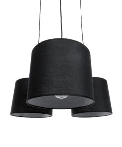 GLOBOSTAR® RAMSON 01525 Μοντέρνο Κρεμαστό Φωτιστικό Οροφής με Ντουί 3 x E27 AC 220-240V IP20 - Μαύρο & Μπεζ - Μ65 x Π65 x Υ20cm 14 01525 5