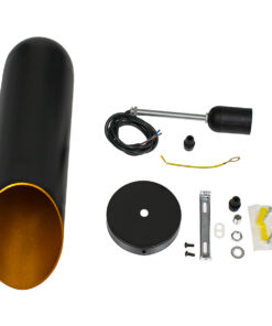 GLOBOSTAR® CARSON 01527 Μοντέρνο Κρεμαστό Φωτιστικό Οροφής με Ντουί 1 x E27 AC 220-240V IP20 - Μαύρο & Χρυσό - Μ10 x Π10 x Υ38cm 13 01527 7