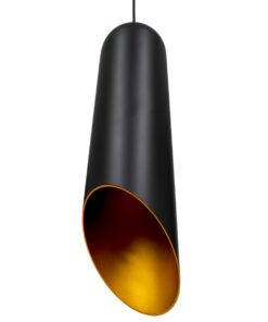 GLOBOSTAR® CARSON 01528 Μοντέρνο Κρεμαστό Φωτιστικό Οροφής με Ντουί 1 x E27 AC 220-240V IP20 - Μαύρο & Χρυσό - Μ12 x Π12 x Υ52cm 11 01528 5