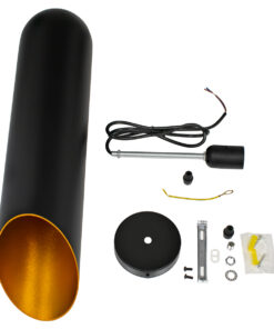 GLOBOSTAR® CARSON 01528 Μοντέρνο Κρεμαστό Φωτιστικό Οροφής με Ντουί 1 x E27 AC 220-240V IP20 - Μαύρο & Χρυσό - Μ12 x Π12 x Υ52cm 13 01528 7