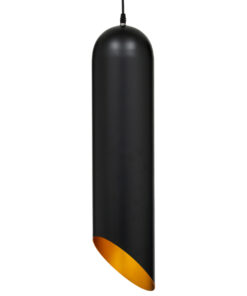 GLOBOSTAR® CARSON 01529 Μοντέρνο Κρεμαστό Φωτιστικό Οροφής με Ντουί 1 x E27 AC 220-240V IP20 - Μαύρο & Χρυσό - Μ15 x Π15 x Υ68cm 10 01529 4