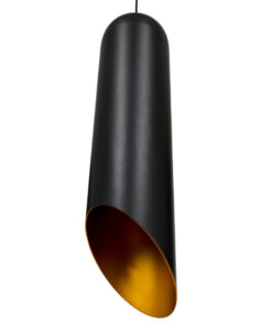 GLOBOSTAR® CARSON 01529 Μοντέρνο Κρεμαστό Φωτιστικό Οροφής με Ντουί 1 x E27 AC 220-240V IP20 - Μαύρο & Χρυσό - Μ15 x Π15 x Υ68cm 11 01529 5