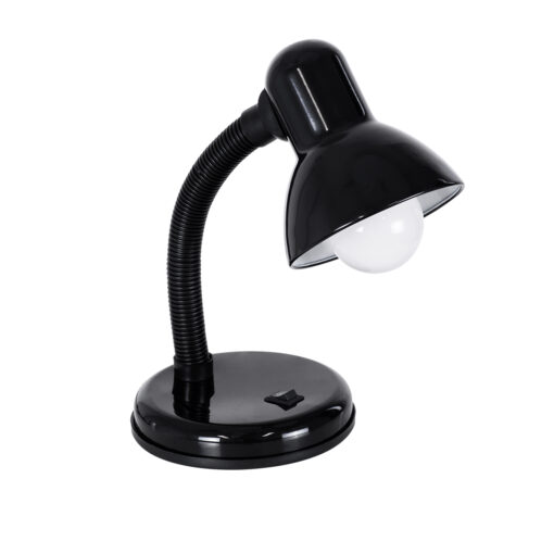 GloboStar® GLOBOSTAR® STUDENT 01530 Μοντέρνο Επιτραπέζιο Φωτιστικό Πορτατίφ με Ντουί 1 x E27 AC 220-240V IP20 - Μαύρο - Μ12 x Π12 x Υ32cm