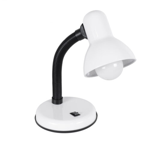 GloboStar® GLOBOSTAR® STUDENT 01531 Μοντέρνο Επιτραπέζιο Φωτιστικό Πορτατίφ με Ντουί 1 x E27 AC 220-240V IP20 - Λευκό - Μ12 x Π12 x Υ32cm