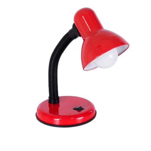 GloboStar® GLOBOSTAR® STUDENT 01535 Μοντέρνο Επιτραπέζιο Φωτιστικό Πορτατίφ με Ντουί 1 x E27 AC 220-240V IP20 - Κόκκινο - Μ12 x Π12 x Υ32cm