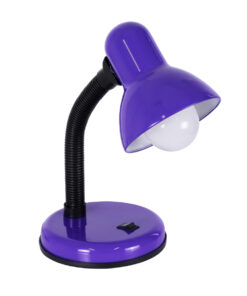 GloboStar® GLOBOSTAR® STUDENT 01537 Μοντέρνο Επιτραπέζιο Φωτιστικό Πορτατίφ με Ντουί 1 x E27 AC 220-240V IP20 - Μωβ - Μ12 x Π12 x Υ32cm
