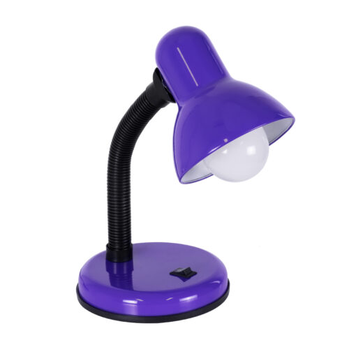 GloboStar® GLOBOSTAR® STUDENT 01537 Μοντέρνο Επιτραπέζιο Φωτιστικό Πορτατίφ με Ντουί 1 x E27 AC 220-240V IP20 - Μωβ - Μ12 x Π12 x Υ32cm