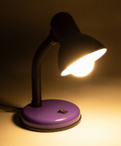 Alternative view of GLOBOSTAR® STUDENT 01537 Μοντέρνο Επιτραπέζιο Φωτιστικό Πορτατίφ με Ντουί 1 x E27 AC 220-240V IP20 - Μωβ - Μ12 x Π12 x Υ32cm