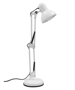 GloboStar® GLOBOSTAR® DESK 01539 Μοντέρνο Επιτραπέζιο Φωτιστικό Πορτατίφ με Ντουί 1 x E27 AC 220-240V IP20 - Λευκό - Μ15 x Π15 x Υ67cm